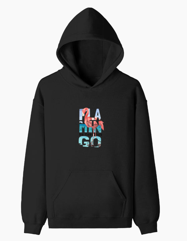 Flamingo Pullover Hoodie — front view