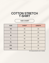 Sunset Moments Tee size chart
