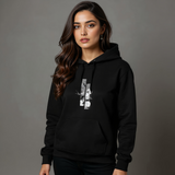 Birds Hoodie — female model