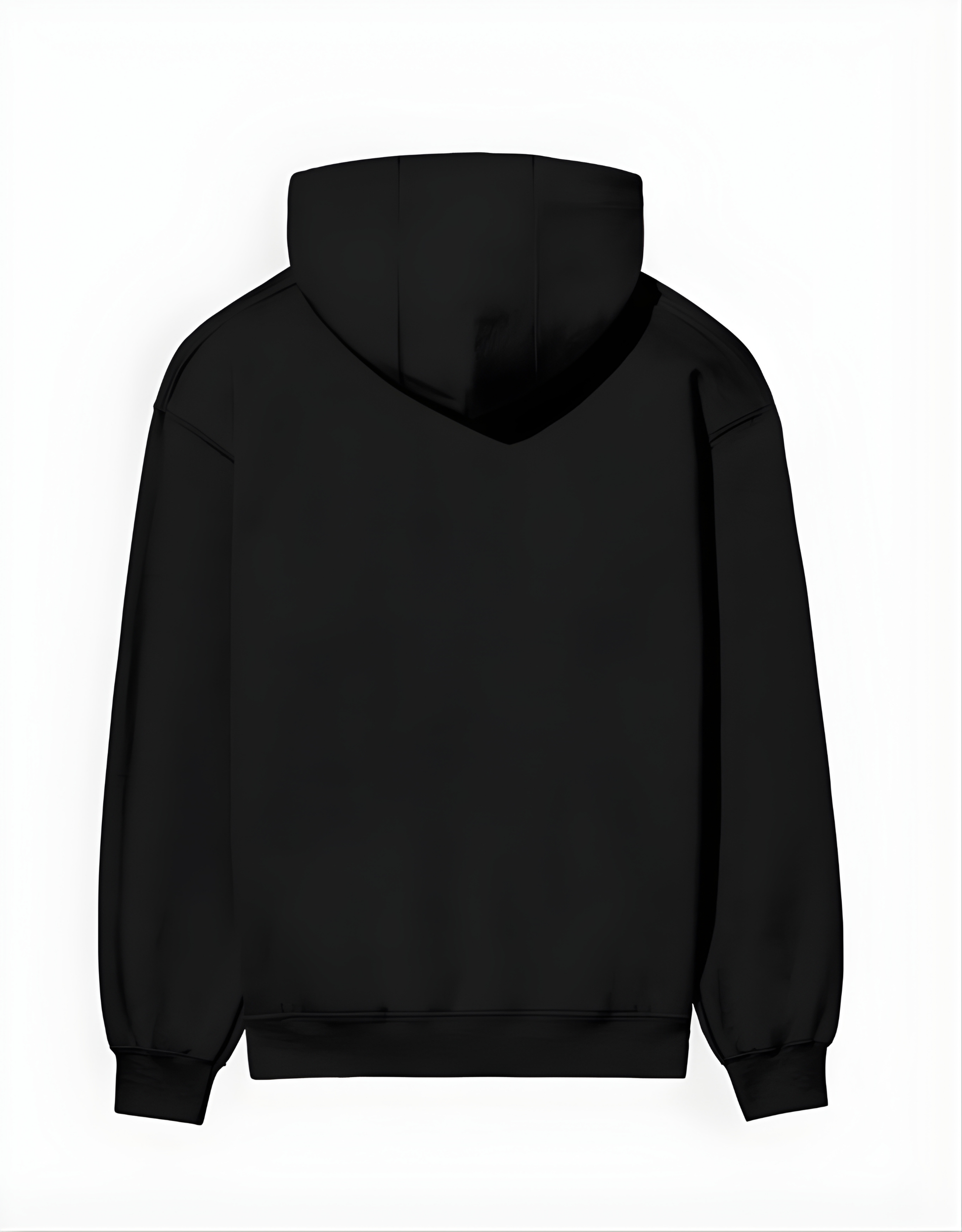 Black hoodie on a white background