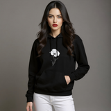 Flower Hoodie — female model