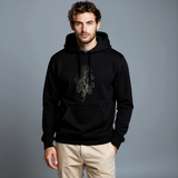 Flower Silhouette Hoodie — male model