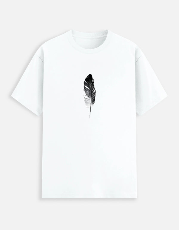 Feather Minimalist Tee — front view
