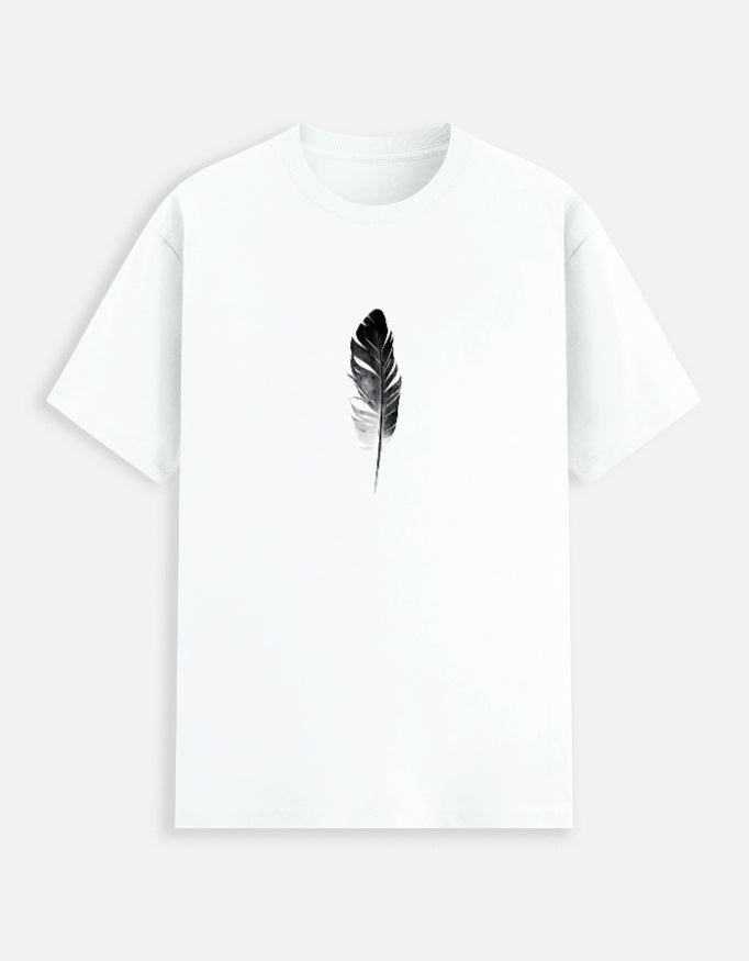 Feather Minimalist Tee — front view
