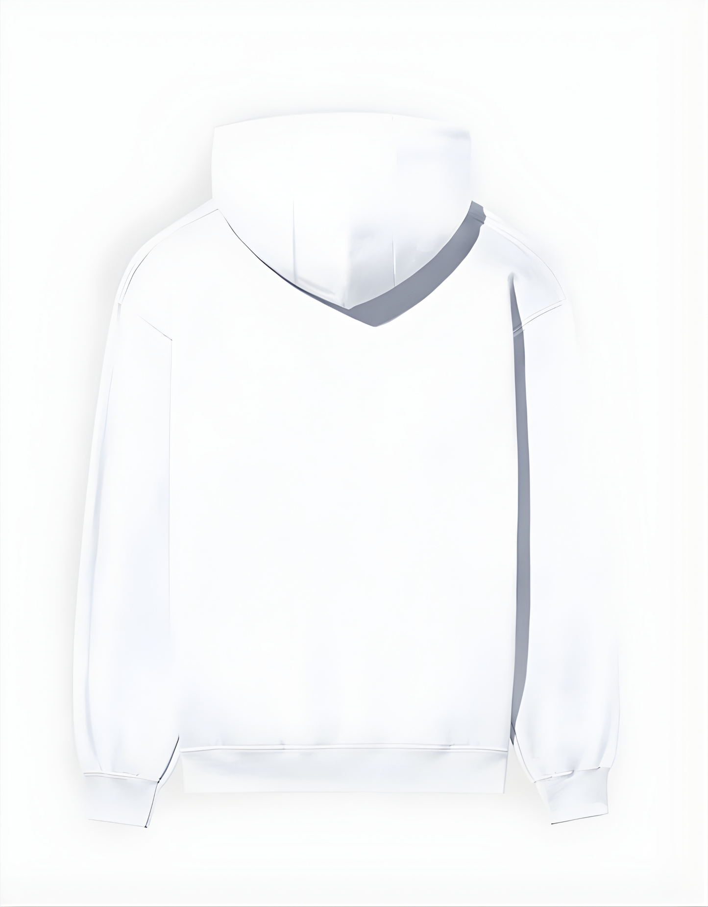 White hoodie on a white background