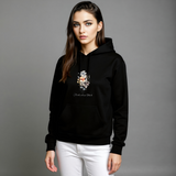 Floral Hoodie — female model
