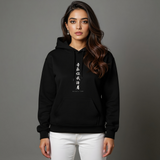 Music Graphic Hoodie — female model